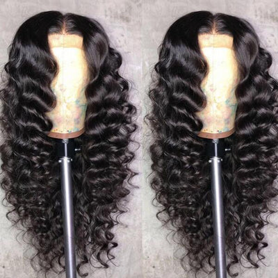 Loose Deep Wave Wig HD Transparent Lace Front Wigs 13x4 HD Lace Frontal Wig